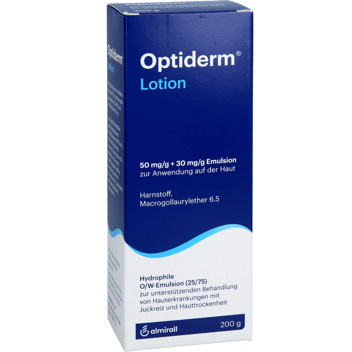 Optiderm Lotion bei Hauterkrankungen mit Juckreiz und Hauttrockenheit, 200 g Solution