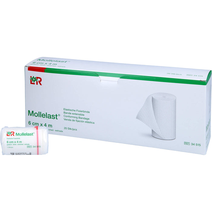Mollelast Elastische Fixierbinde 6cmx4m, 20 St BIN