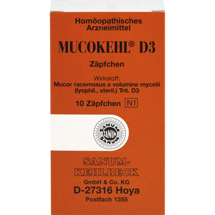 SANUM-KEHLBECK Mucokehl D3 Zäpfchen, 10 St. Zäpfchen