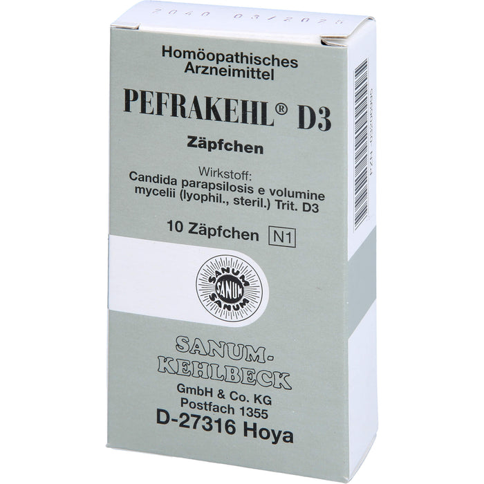 SANUM-KEHLBECK Pefrakehl D3 Zäpfchen, 10 St. Zäpfchen