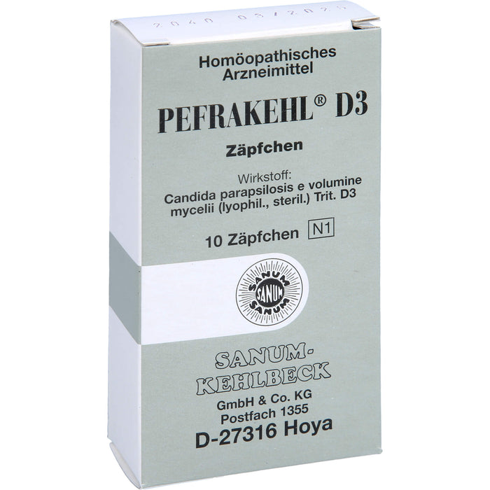 SANUM-KEHLBECK Pefrakehl D3 Zäpfchen, 10 St. Zäpfchen