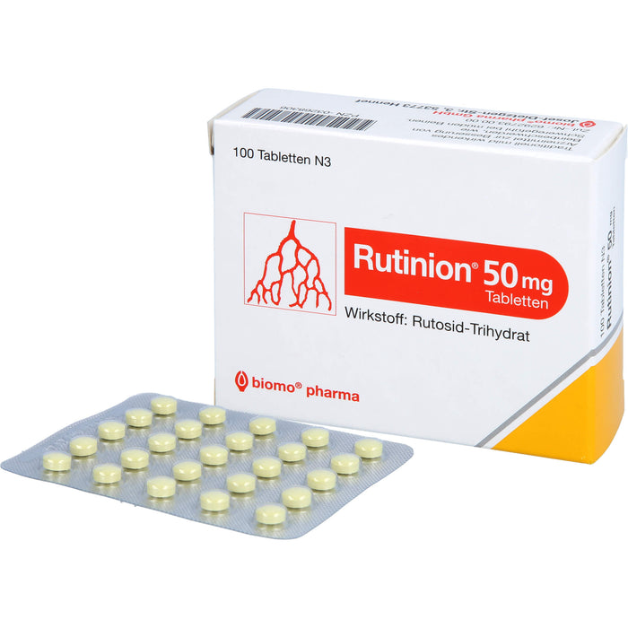 Rutinion 50 mg Tabletten zur Besserung von Beschwerden in den Beinen, 100 pcs. Tablets
