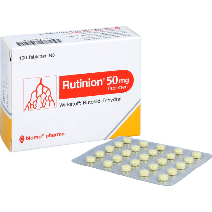Rutinion 50 mg Tabletten zur Besserung von Beschwerden in den Beinen, 100 pc Tablettes