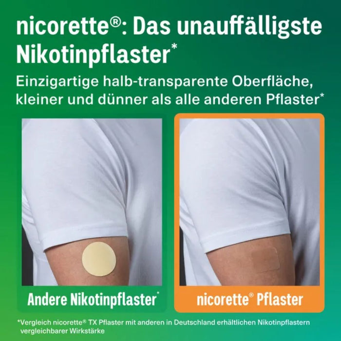 nicorette TX Pflaster 15 mg zur Raucherentwöhnung, 14 pc Pansement