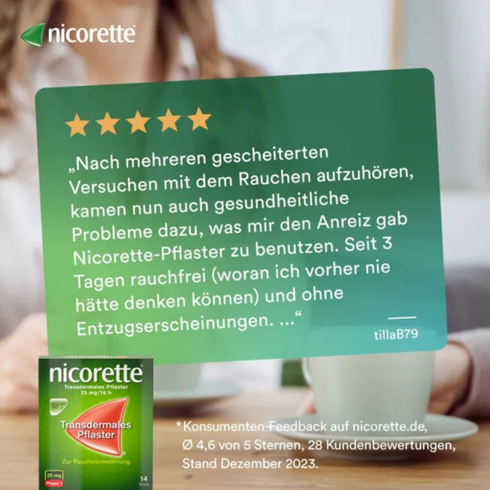 nicorette TX Pflaster 15 mg zur Raucherentwöhnung, 14 pcs. Patch