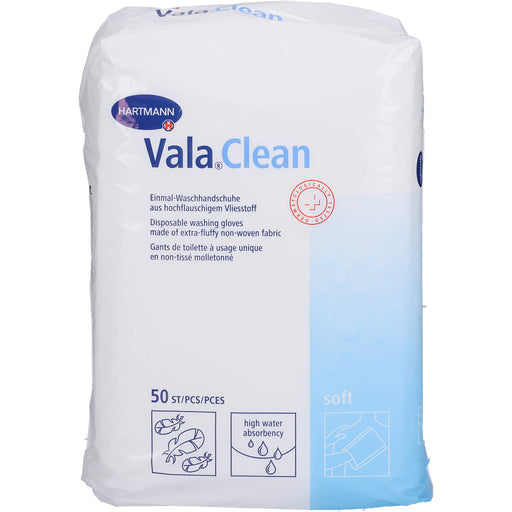 Vala Clean soft Einmal-Waschhandschuhe aus hochflauschigem, reißfestem Vliesstoff, 50 St. Handschuhe