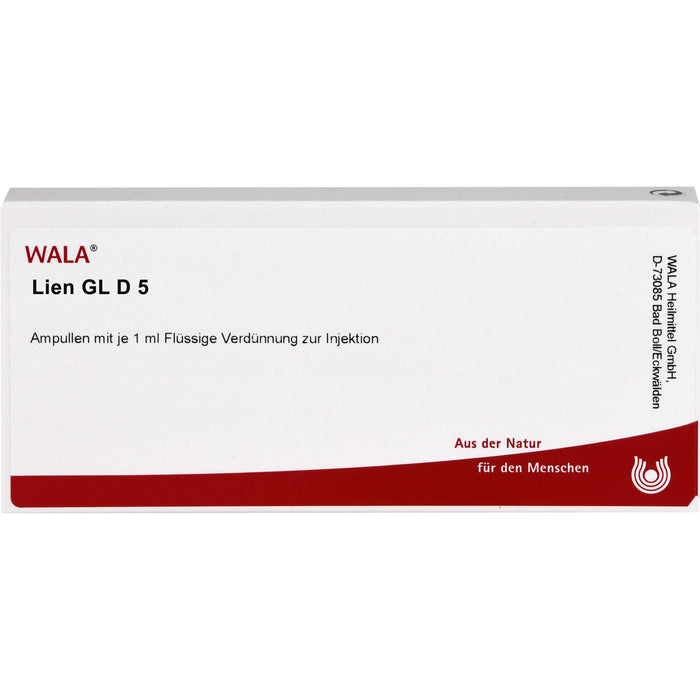 WALA Lien Gl D5 flüssige Verdünnung, 10 St. Ampullen