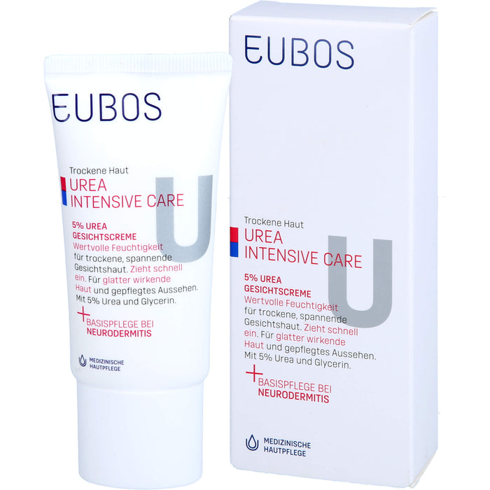EUBOS Trockene Haut Urea 5% Gesichtscreme, 50 ml Cream