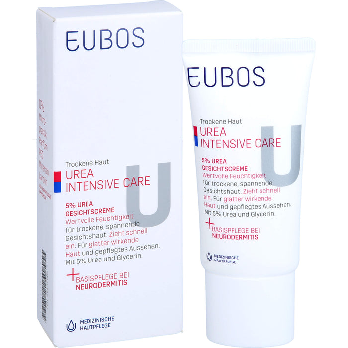 EUBOS Trockene Haut Urea 5% Gesichtscreme, 50 ml Cream