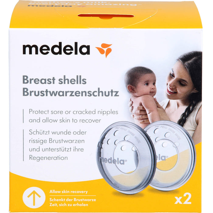 Medela Brustwarzenschutz Schalen mit Silikon-Auflage, 2 St. Zubehör