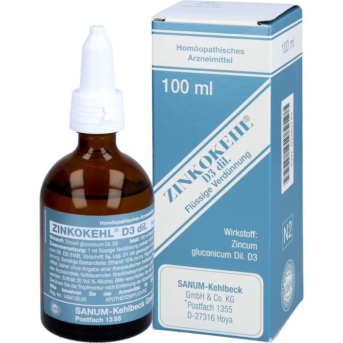 SANUM-KEHLBECK Zinkokehl D3 flüssige Verdünnung, 100 ml Solution