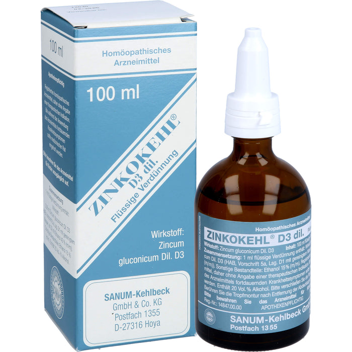 SANUM-KEHLBECK Zinkokehl D3 flüssige Verdünnung, 100 ml Solution