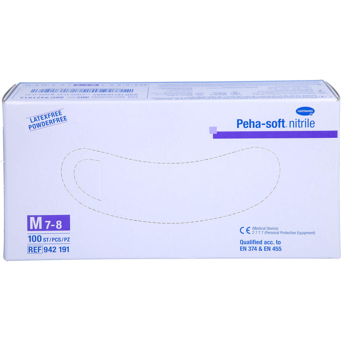 Peha-soft nitrile Untersuch.handsch. M unst.pudfr., 100 St HAS