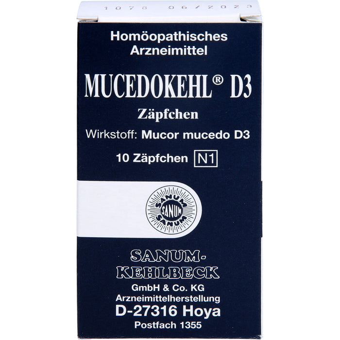 SANUM-KEHLBECK Mucedokehl D3 Zäpfchen, 10 St. Zäpfchen