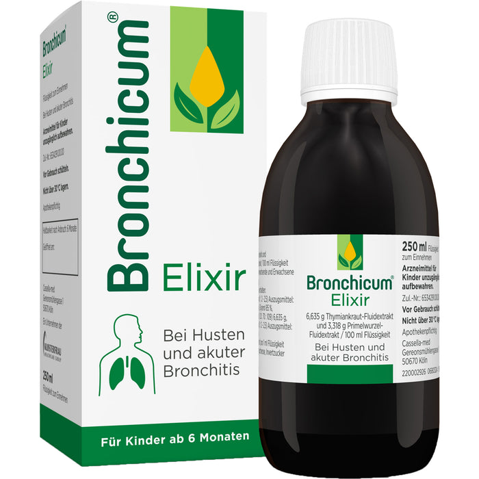 Bronchicum Elixir bei Husten und akuter Bronchitis, 250 ml Lösung