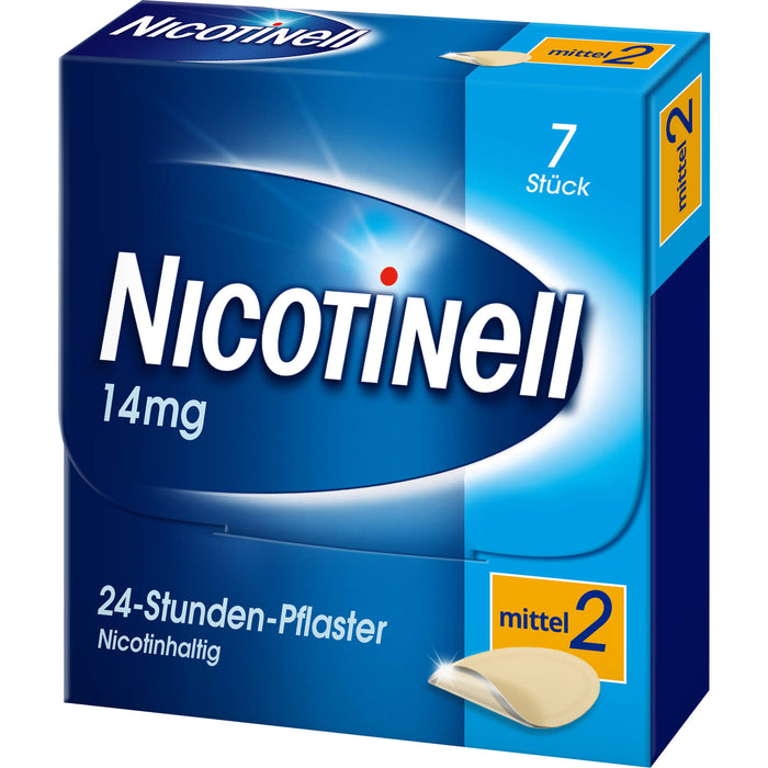 Nicotinell 14 mg/24-Stunden-Pflaster (bisher 35 mg) Stärke 2 (mittel), 7 pc Pansement