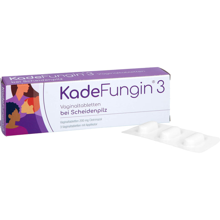 KadeFungin 3 Vaginaltabletten mit Applikator, 3 pc Tablettes