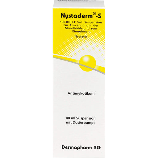 Nystaderm -S 100.000 I.E./ml Suspension zur Anwendung in der Mundhöhle und zum Einnehmen, 48 ml Lösung