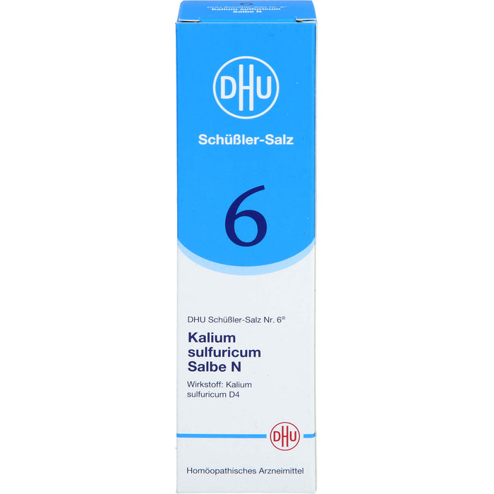 DHU Schüßler-Salz Nr. 6 Kalium sulfuricum D4 – Das Mineralsalz der Entschlackung – das Original, 50 g Salbe