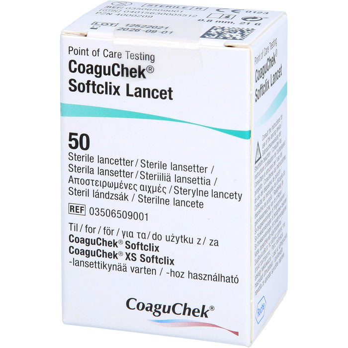 CoaguChek Softclix Lancet sterile Lanzetten zur sanften Blutentnahme, 50 pcs. Pack