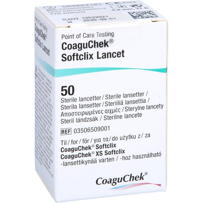 CoaguChek Softclix Lancet sterile Lanzetten zur sanften Blutentnahme, 50 pcs. Pack