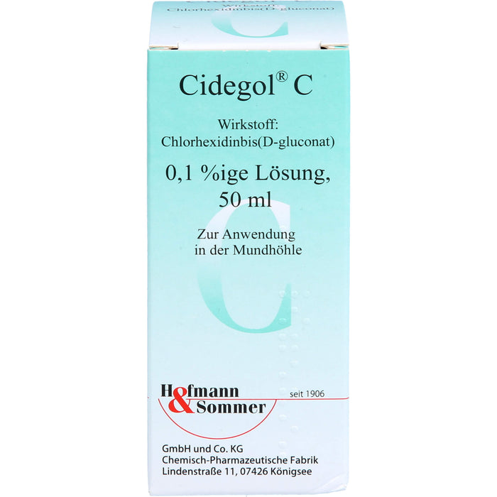 Hofmann & Sommer Cidegol C Lösung zur vorübergehenden Keimzahlverminderung im Mundraum, 50 ml Lösung