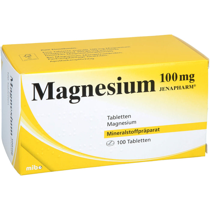 JENAPHARM Magnesium 100 mg Tabletten, 100 pc Tablettes