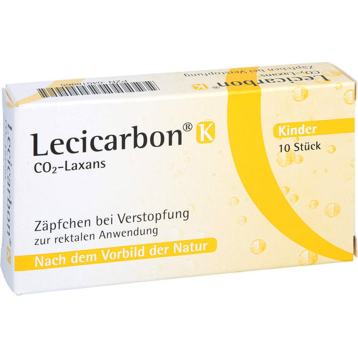 Lecicarbon  K CO2-Laxans (Kinderzäpfchen), 10 pcs. Suppositories
