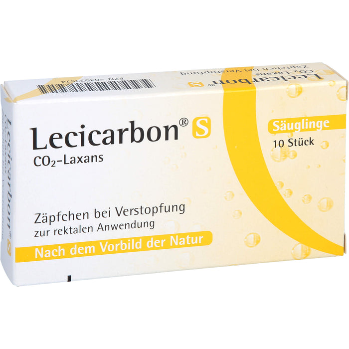 Lecicarbon  S CO2-Laxans (Säuglingszäpfchen), 10 pcs. Suppositories