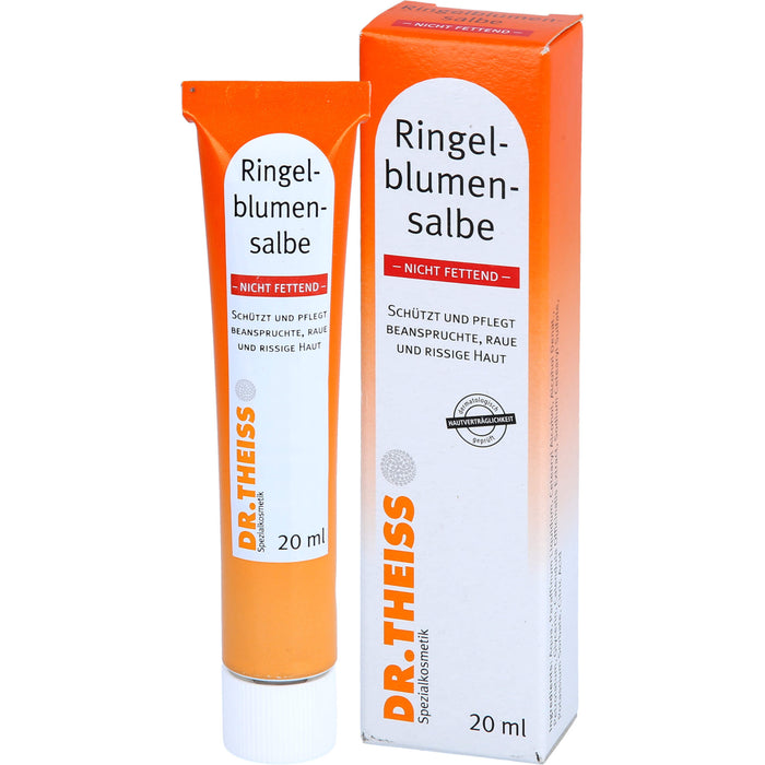 Dr.Theiss Ringelblumen Salbe nicht fettend schützt und pflegt beanspruchte, raue und rissige Haut, 20 ml Onguent