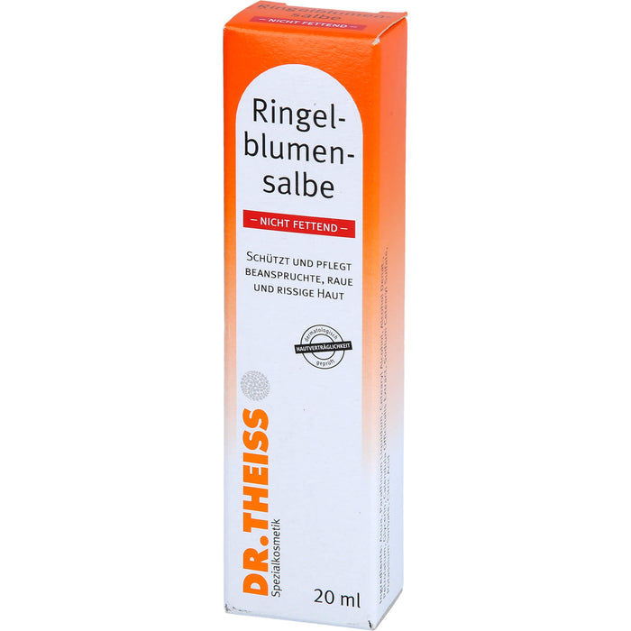 Dr.Theiss Ringelblumen Salbe nicht fettend schützt und pflegt beanspruchte, raue und rissige Haut, 20 ml Onguent