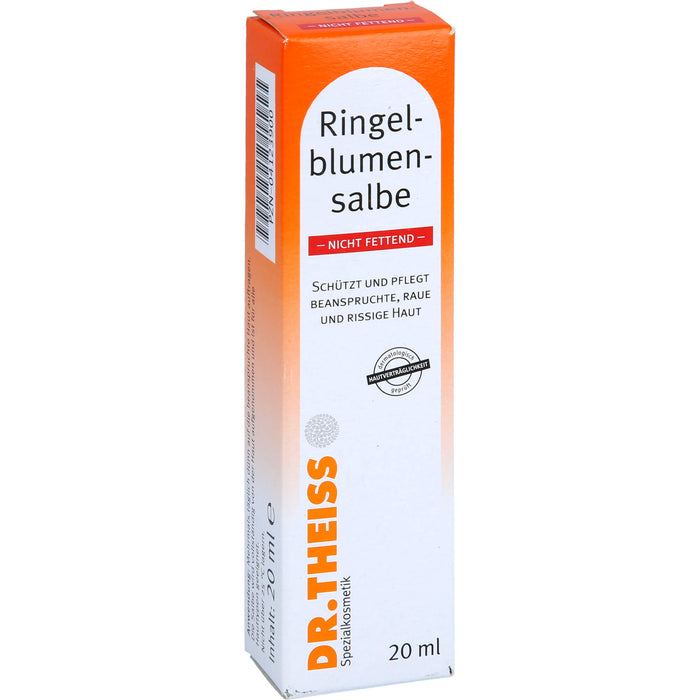 Dr.Theiss Ringelblumen Salbe nicht fettend schützt und pflegt beanspruchte, raue und rissige Haut, 20 ml Onguent