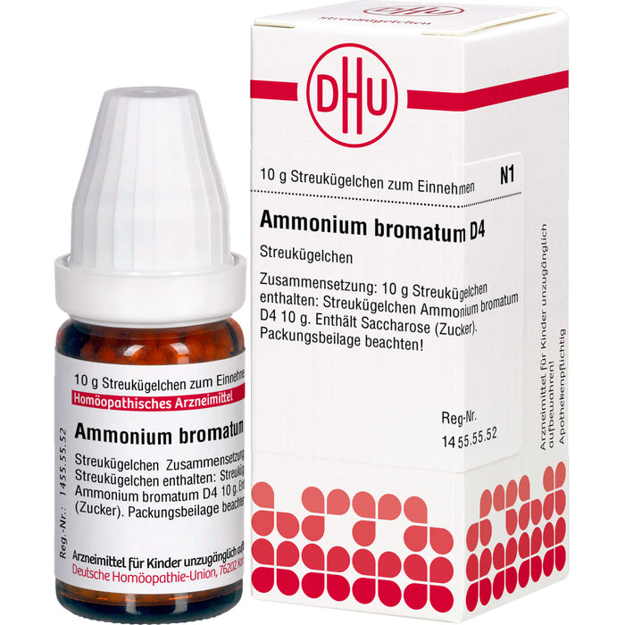 Ammonium bromatum D4 DHU Globuli, 10 g Globules