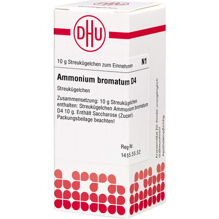Ammonium bromatum D4 DHU Globuli, 10 g Globules