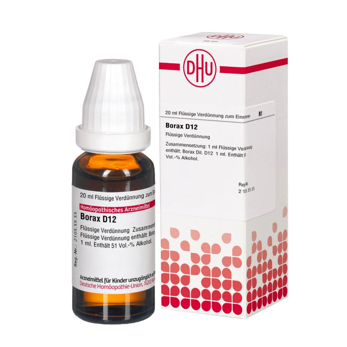 Borax D12 DHU Dilution, 20 ml Lösung