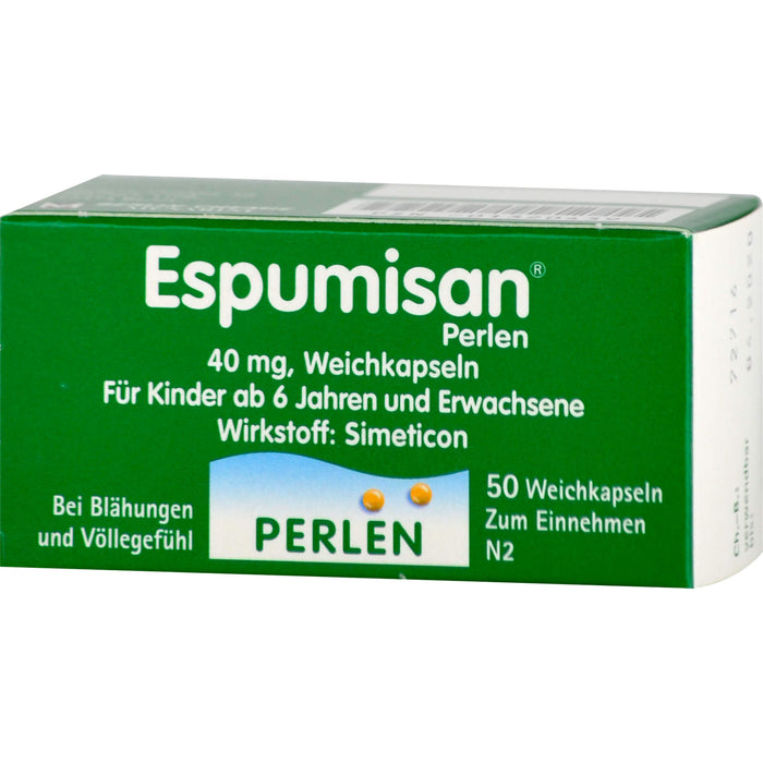 Espumisan Perlen 40 mg Emra Weichkapseln gegen Blähungen, 50 pc Capsules