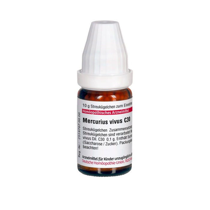 Mercurius vivus C30 DHU Globuli, 10 g Globules