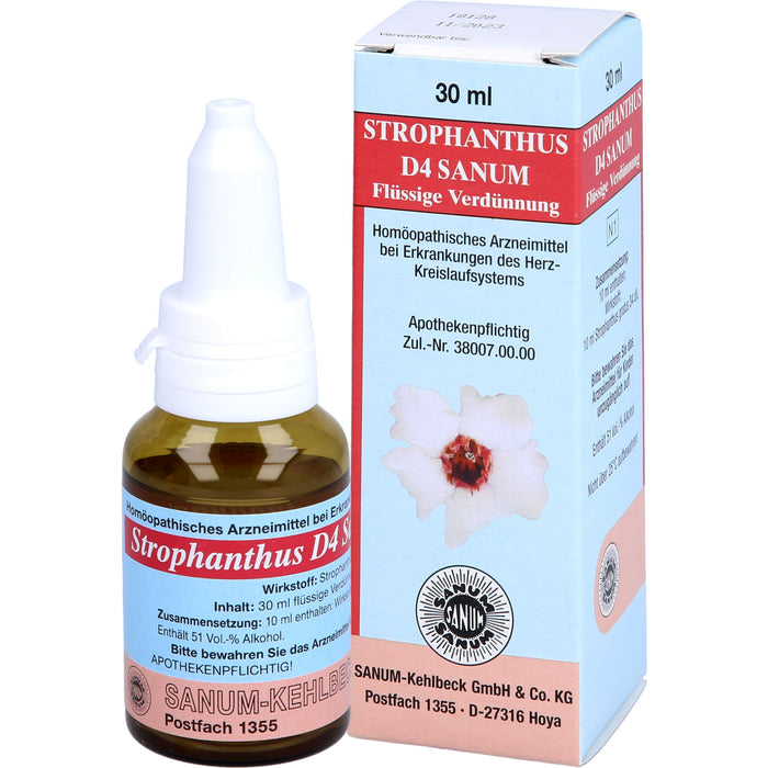 SANUM-KEHLBECK Strophanthus D4 Sanum flüssige Verdünnung bei Erkrankungen des Herz-Kreislaufsystems, 30 ml Solution