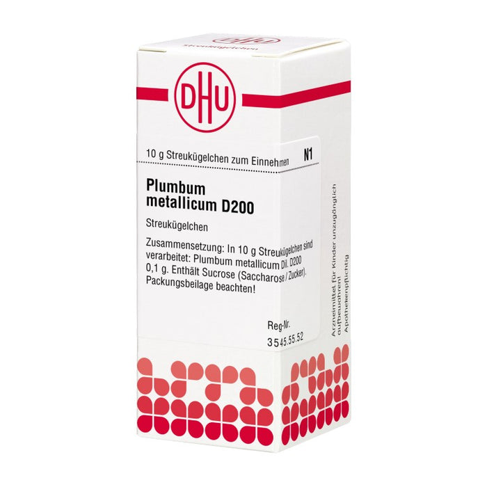 Plumbum metallicum D200 DHU Globuli, 10 g Globules