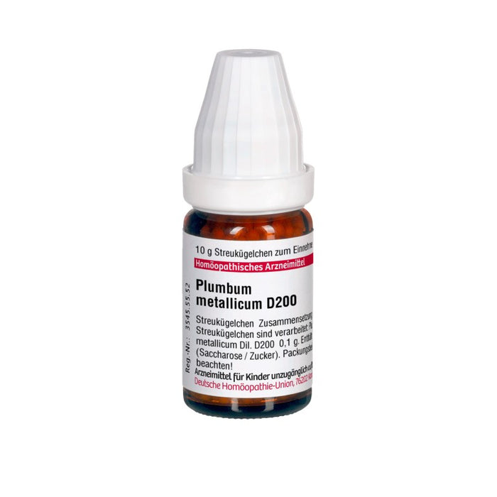 Plumbum metallicum D200 DHU Globuli, 10 g Globules