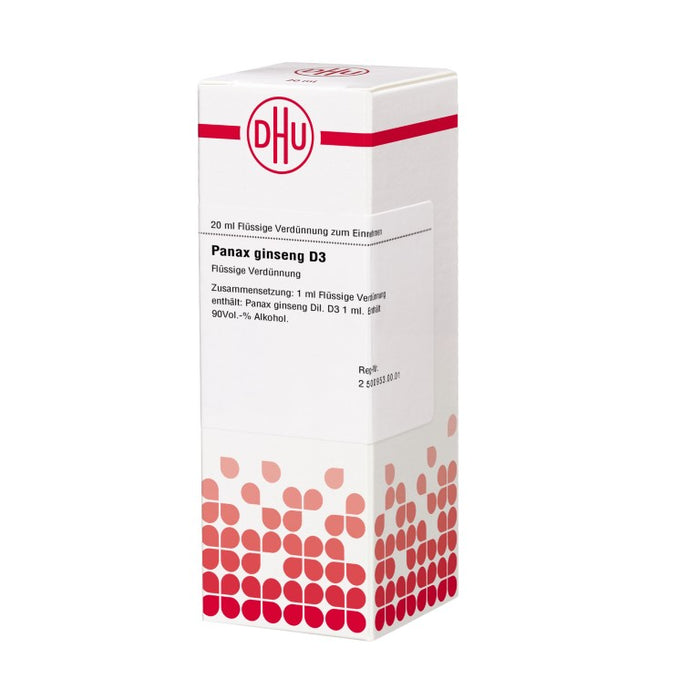 Panax ginseng D3 DHU Dilution, 20 ml Solution