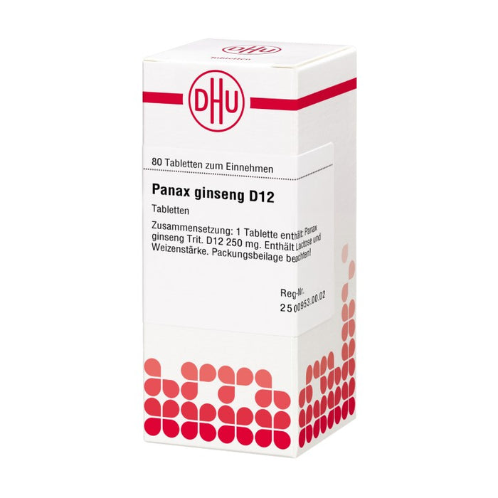 Panax ginseng D12 DHU Tabletten, 80 pcs. Tablets