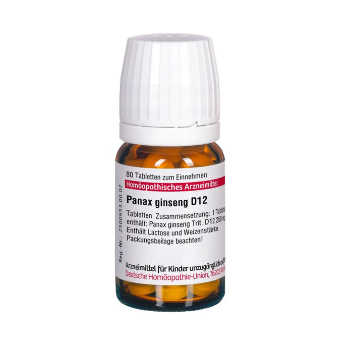 Panax ginseng D12 DHU Tabletten, 80 pcs. Tablets