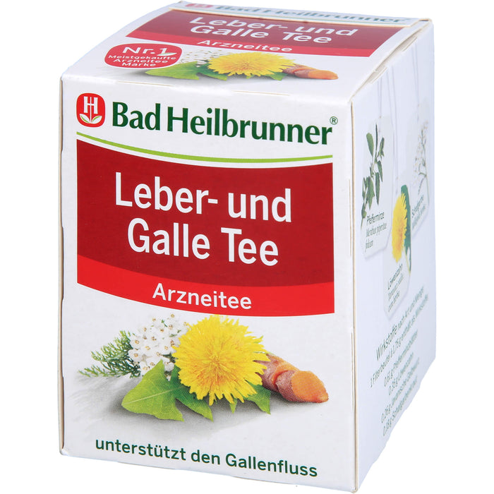Bad Heilbrunner Leber- und Galletee unterstützt den Gallefluss, 8 St. Filterbeutel