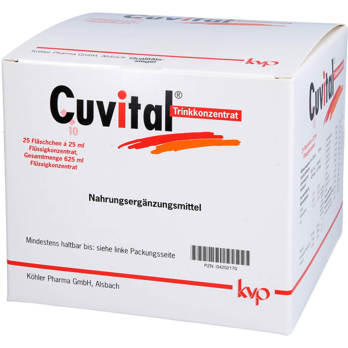 Cuvital Trinkkonzentrat mit Coenzym Q, Vitaminen, Selen und pflanzlichen Inhaltsstoffen, 750 ml Solution