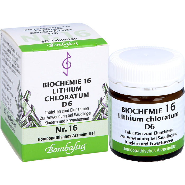Bombastus Biochemie 16 Lithium chloratum D6 Tabletten, 80 pcs. Tablets