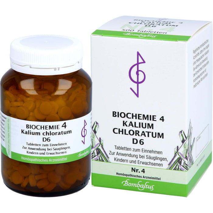 Bombastus Biochemie 4 Kalium chloratum D6 Tabletten, 500 pc Tablettes