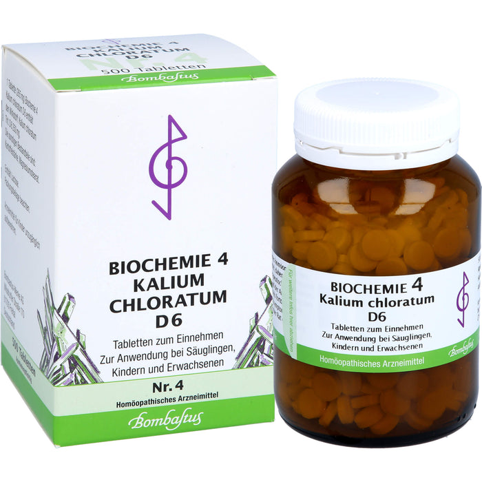 Bombastus Biochemie 4 Kalium chloratum D6 Tabletten, 500 pc Tablettes