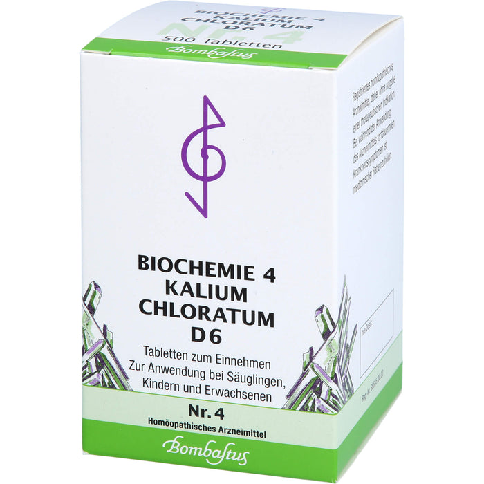 Bombastus Biochemie 4 Kalium chloratum D6 Tabletten, 500 pc Tablettes