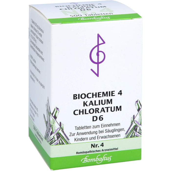 Bombastus Biochemie 4 Kalium chloratum D6 Tabletten, 500 pc Tablettes
